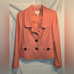 Women's Talbots Coral 3 Button Jacket Size 8